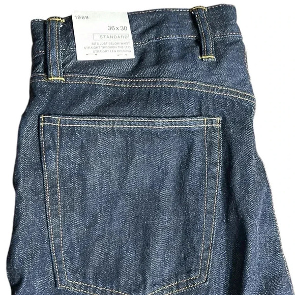 Gap jeans,men 36x30,Gap 1969. Straight standard jeans . NWT . Exc cond.Dark blue - Picture 3 of 16